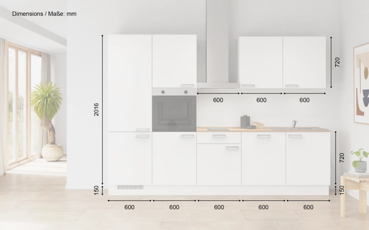 Deine neue Küchenzeile 300 cm