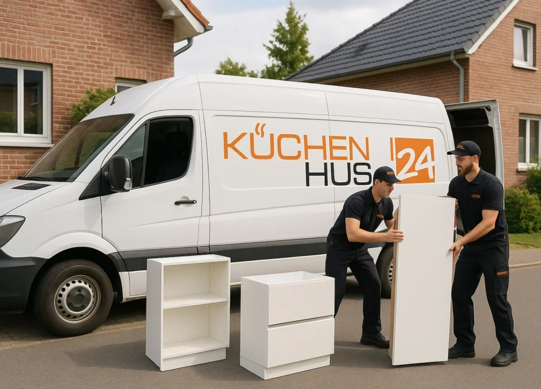 Küchenhus Montageteam liefert Küchenmöbel aus